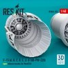 RESKIT RSU48-0453 F-15 (A, B, C, D, E, J) (F100-PW-220) open exhaust nozzles for Revell kit (3D Printed) (1/48)